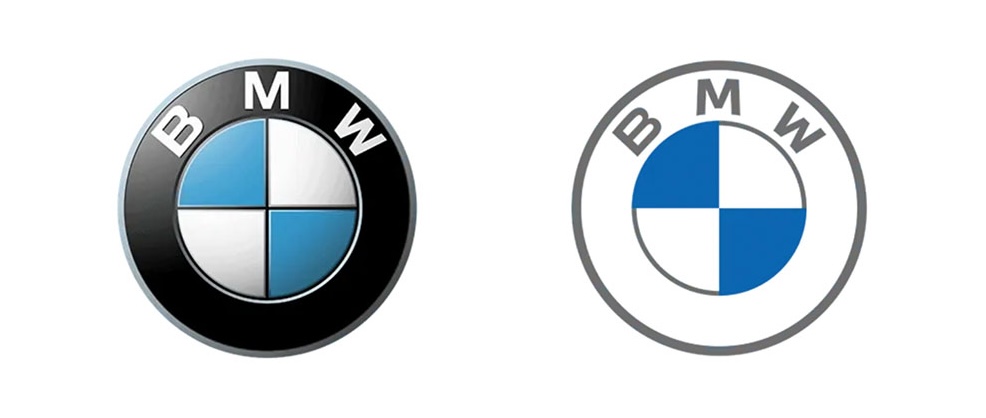 Evolução do logo da BMW.