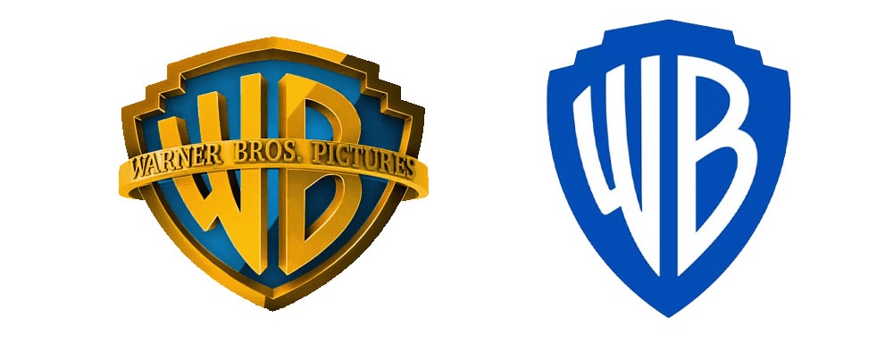 Logo antigo e novo da Warner Bros.